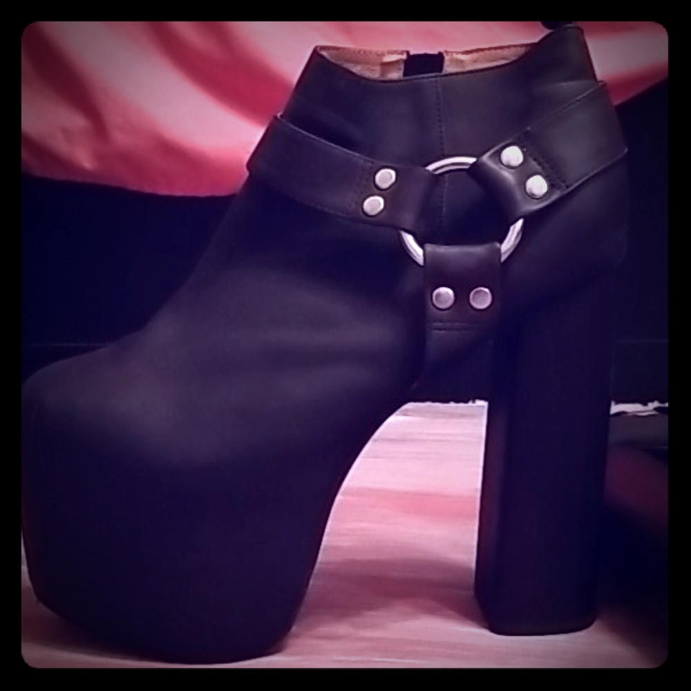 Jeffrey Campbell Mojo Harness Platform boots